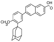 Molecule of adapalene cream